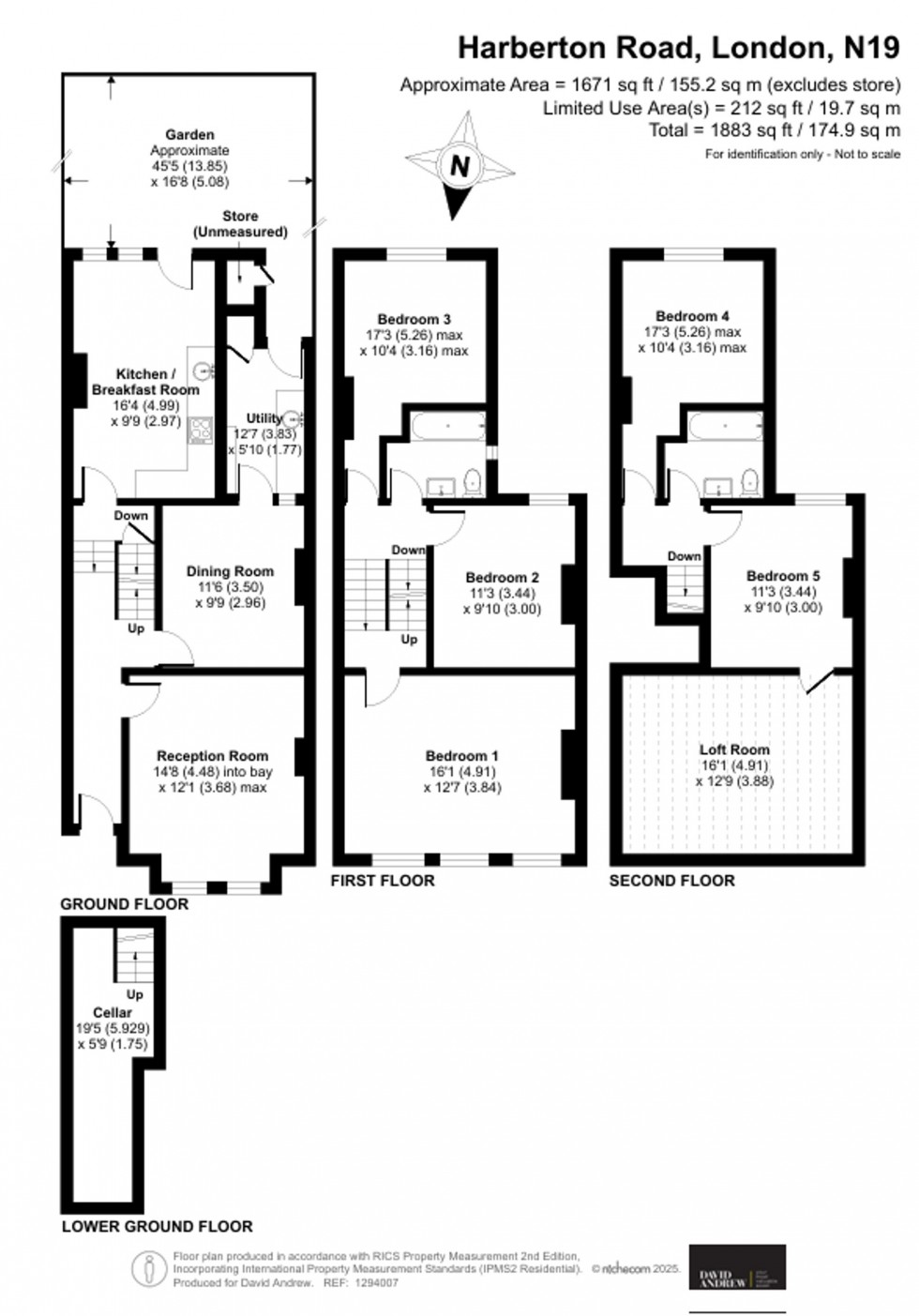 Floorplan for Harberton Road, London, N19