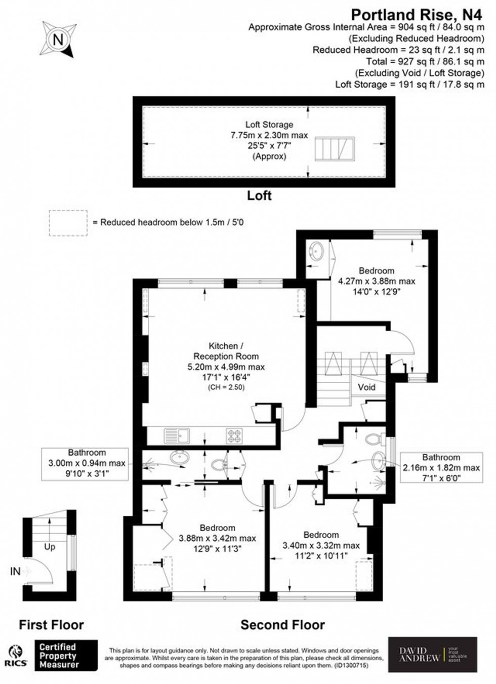 Floorplan for Portland Rise, London, N4