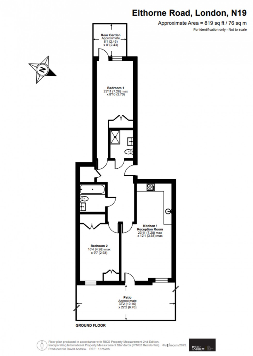Floorplan for Elthorne Road, Kinver House, N19